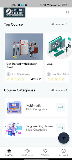 Just Rise E-Learner Screen 3