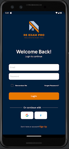 Android application RE Exam Pro screenshort