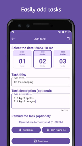 OrganizeMe Screen 2