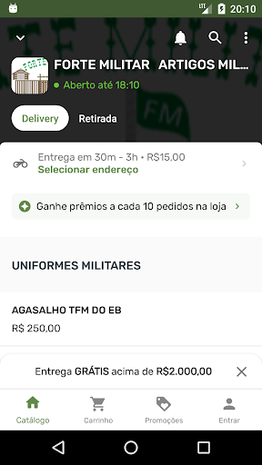 Android application FORTE MILITAR screenshort