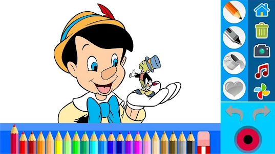Pinocchio Coloring Carton Book