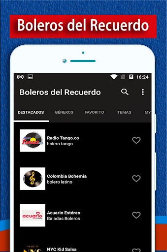 Android application Boleros del Recuerdo screenshort