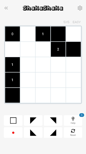 Android application ShakaShaka: Logic Puzzle Game screenshort