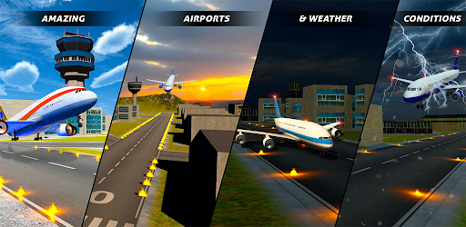 Flight Simulator 3D Plane Game Screen 2