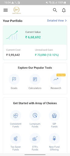 Android application Emryn Wealth screenshort