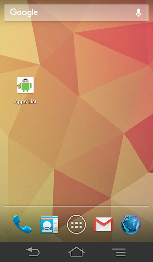 Android application Application List screenshort