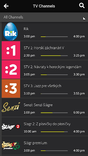 Android application Káblová TV screenshort