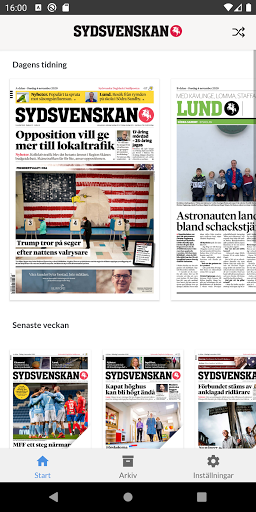 Android application Sydsvenskan E-tidning screenshort