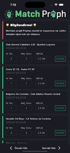 Match Proph - AI Predictions Screen 2
