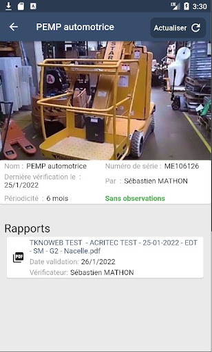 Acritec scanner Screen 2