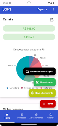Loupit gestão de despesas Screen 2