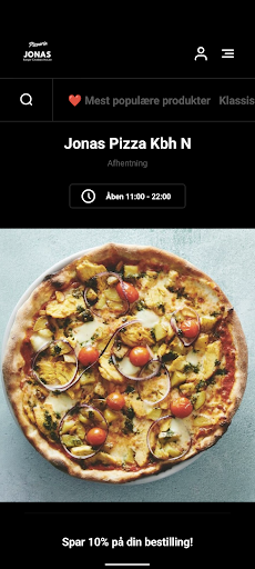 Android application Jonas Pizza 2200 screenshort
