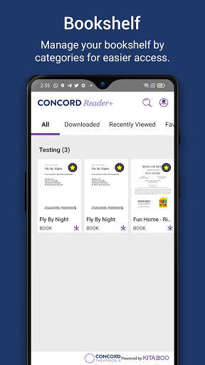 Android application Concord Reader+ screenshort