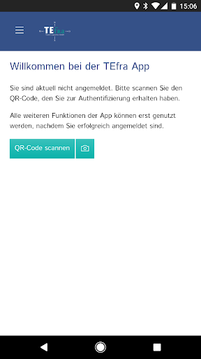Android application TEfra Gepäck Scanner screenshort