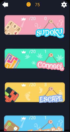 Android application Puzzles minigames! All in one! screenshort