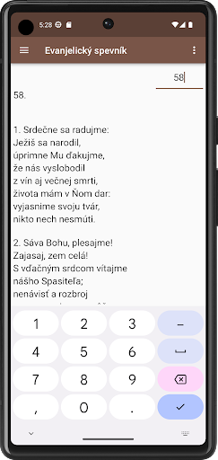 Evanjelický spevník Screen 2