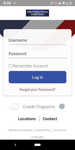 Android application Allied Plastics FCU screenshort