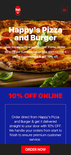 Android application Happy's Pizza Messingham screenshort