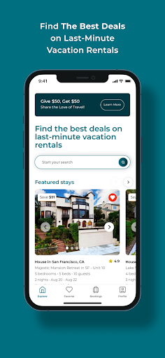 Android application Whimstay – Last-Minute Stays screenshort