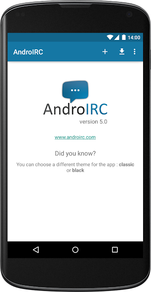 AndroIRC banner
