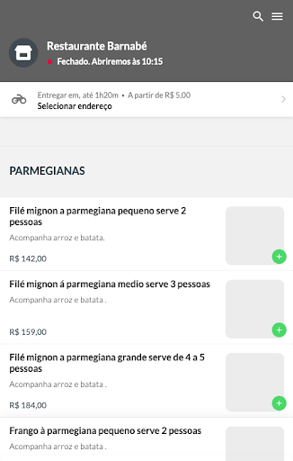 Android application Restaurante Barnabé screenshort