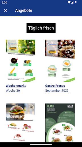 Android application Kellenberger Shop screenshort