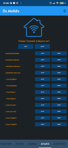 Android application Öz AkıllıEv screenshort