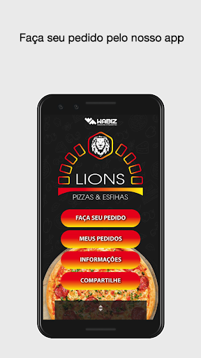 Android application Pizzaria e Esfiharia Lions screenshort