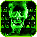 Cover Image of Download Green Smoky Skull Keyboard The  APK