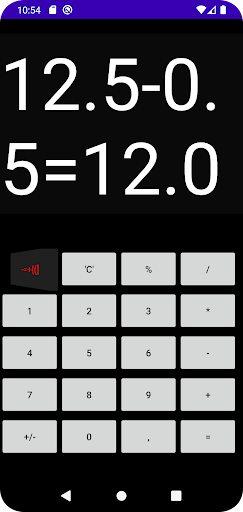 Android application Broken Calculator screenshort