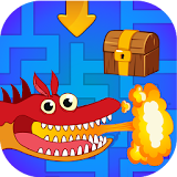 Maze game for kids free. Labyrinth with Dragons! icon