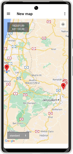 Android application סמן ומדוד screenshort
