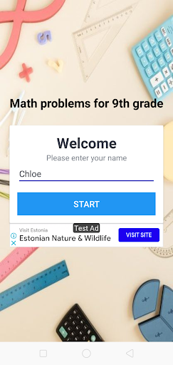 Android application Math Grade 9 screenshort