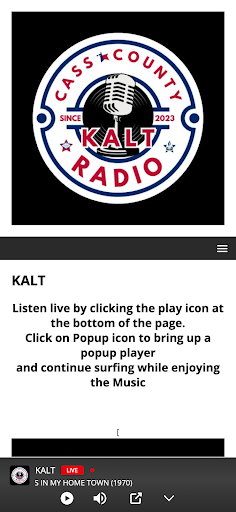 Cass County Radio KALT Screen 3