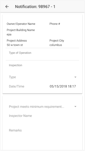 Ohio EPA Asbestos Inspections Screen 2