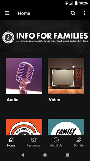 Android application INFO for Families screenshort