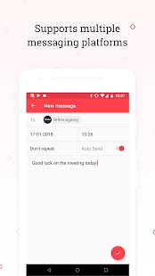 Scheduled — Schedule your text Screenshot
