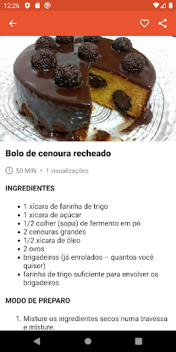 Receitas de Bolo de Cenoura (S Screen 3