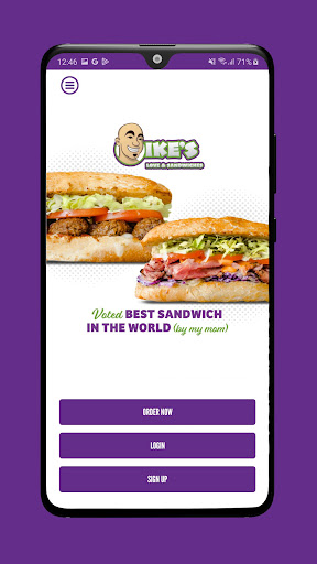 Android application Ike's Sandwiches screenshort