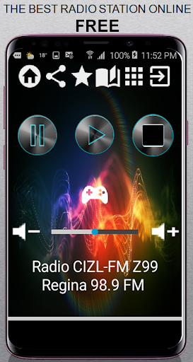 Android application CA Radio CIZL-FM Z99 Regina 98 screenshort