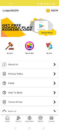 Android application HAMMO : Earn Gift Cards screenshort