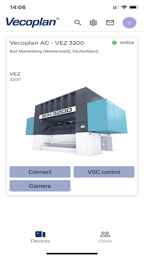Android application VSC connect remote screenshort