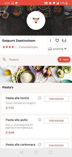 EtenZoBesteld Screen 3