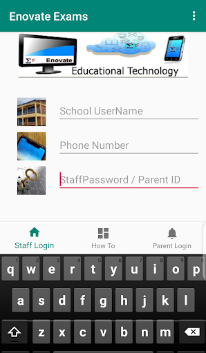 Android application Enovate Exams screenshort
