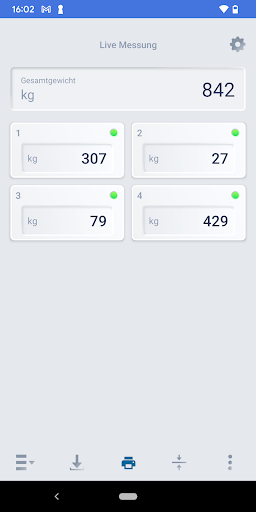 Android application MWA-200 Weighing Terminal screenshort