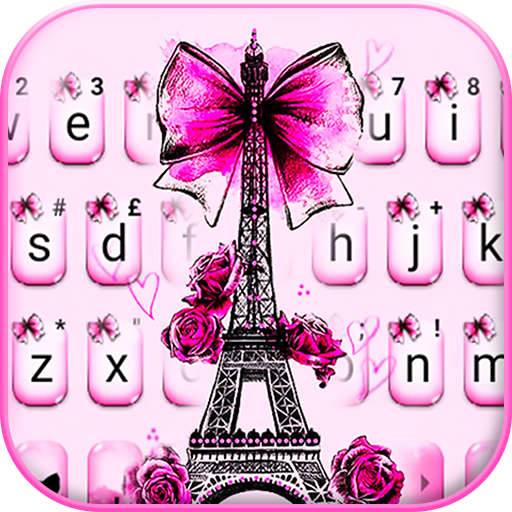 Eiffel Tower Pink Bow Keyboard 1.0 Icon