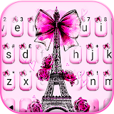 Eiffel Tower Pink Bow Keyboard icon