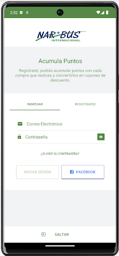 Android application Narbus screenshort