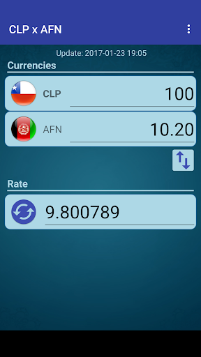 Android application Chile Peso x Afghan Afghani screenshort