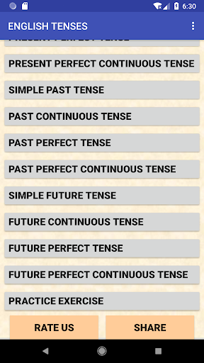 English Tenses Screen 2